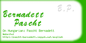 bernadett pascht business card